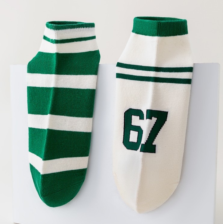 Womens Short Summer Cotton Low-Top Sports Boat Socks